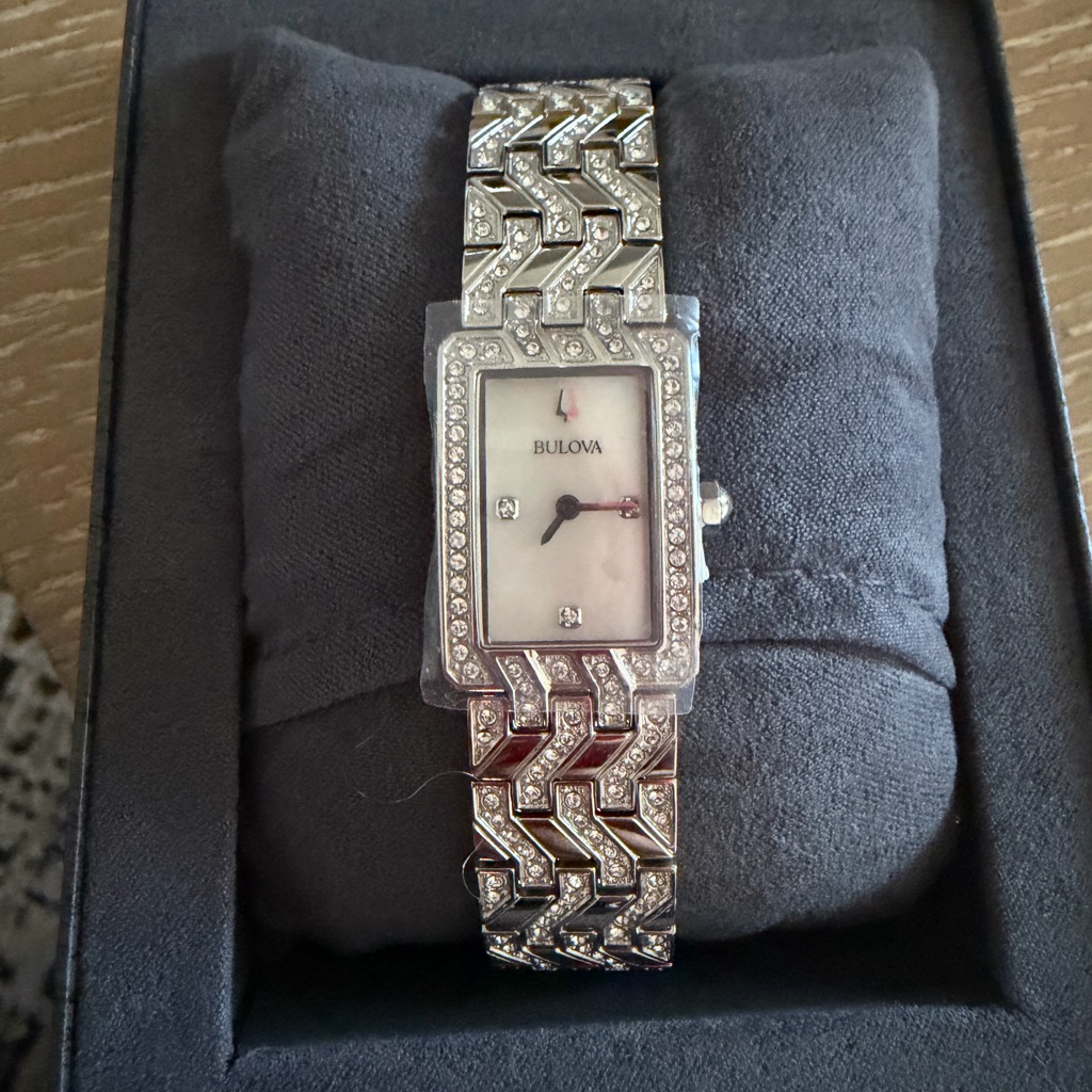 Bulova Womens Watch With Silver And Diamond Accents